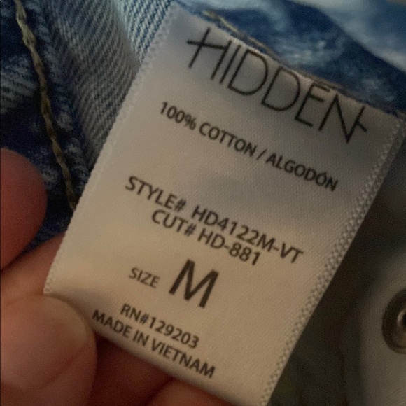 Hidden Destroyed Denim Jean Short light wash high rise size Medium - Picture 10 of 10